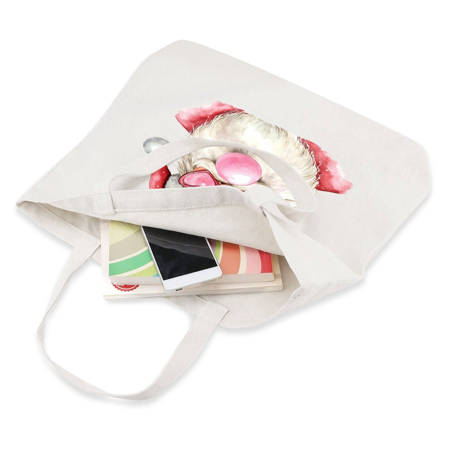 Cheeky Bubble Blowing Santa | 100% Cotton Tote Bag - Eco-Friendly