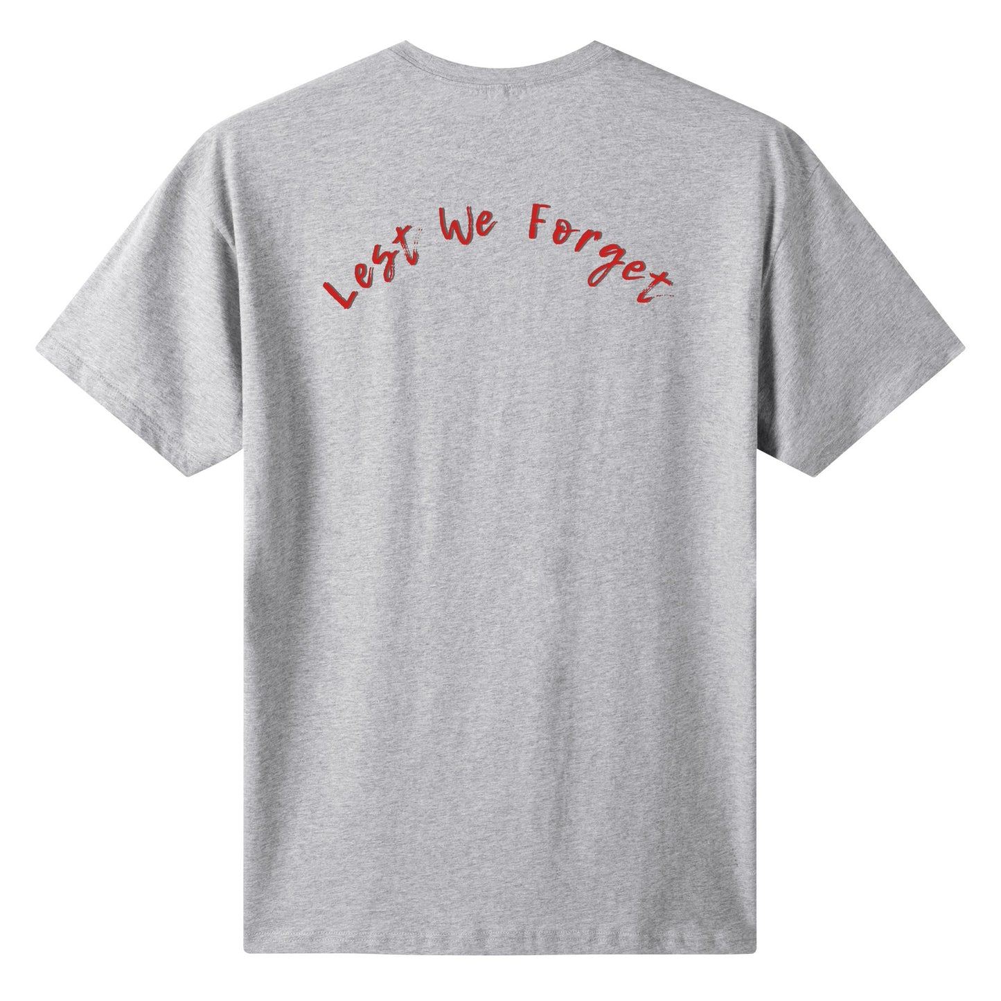 Lest We Forget Poppy - Womens 100% Soft Cotton Remembrance Day T-Shirt