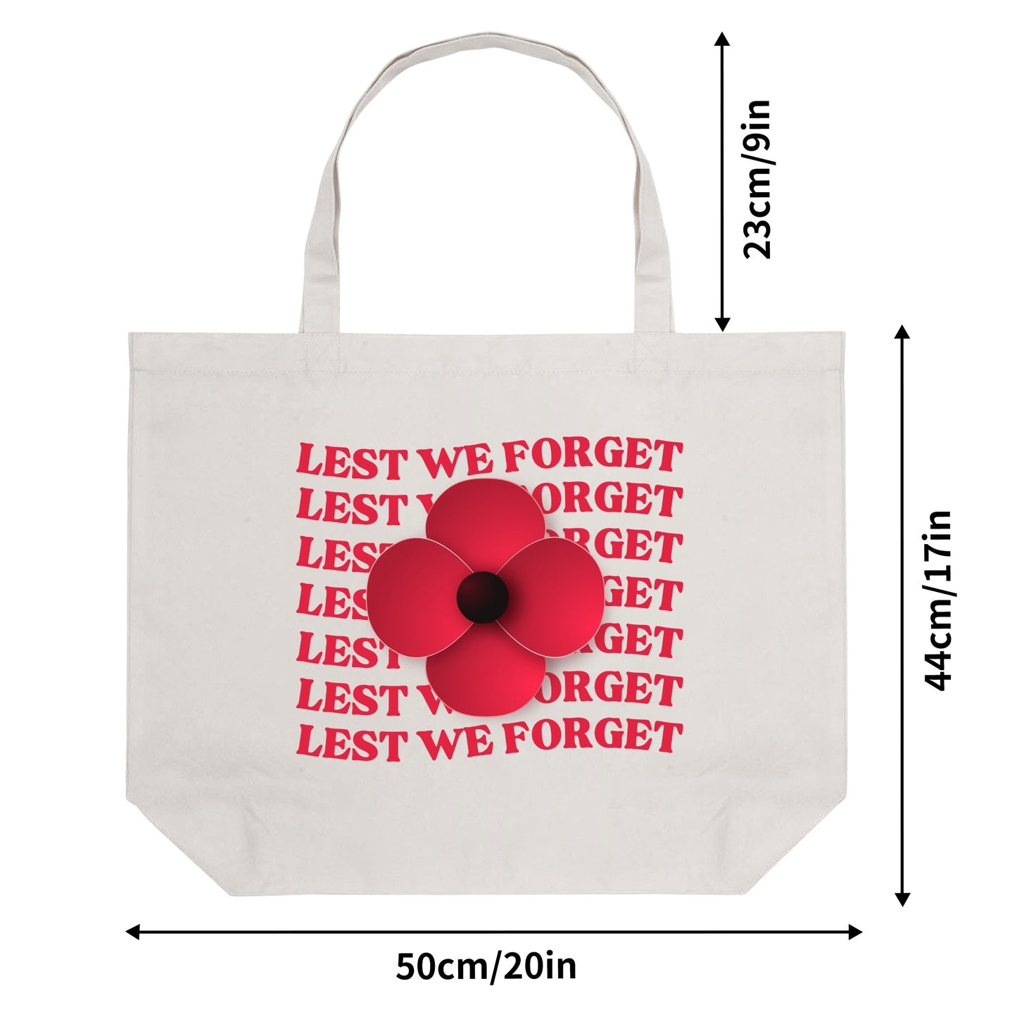 Remembrance Day 100% Cotton Tote Bag (Single-sided Print)