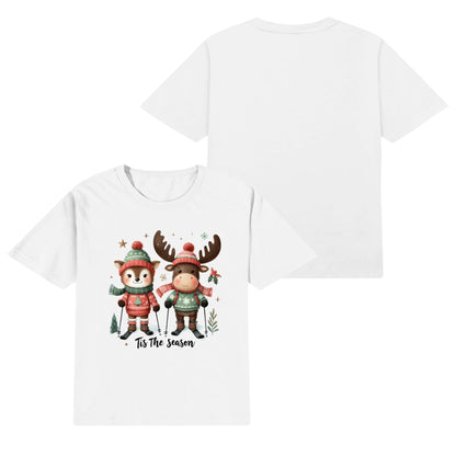 Tis The Season to SKI! Kids 100% Soft Cotton Winter T-Shirt