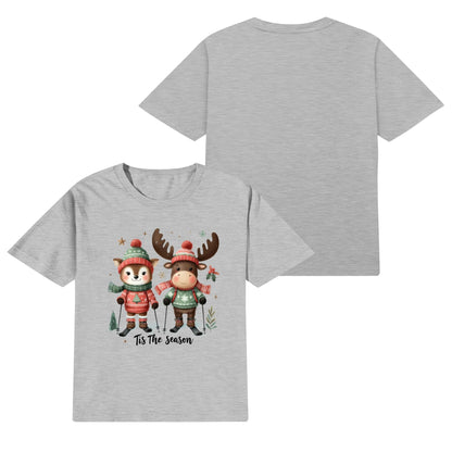 Tis The Season to SKI! Kids 100% Soft Cotton Winter T-Shirt