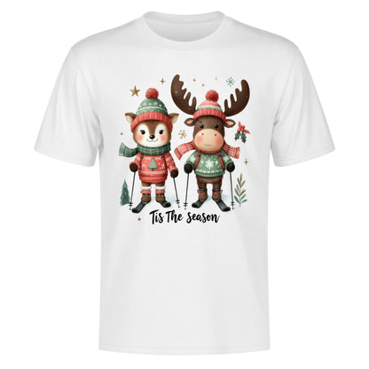 Tis The Season to SKI! Mens 100% Soft Cotton Winter T-Shirt