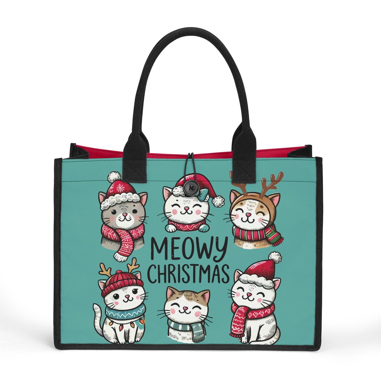 Meowy Christmas - Premium Canvas Tote Bag（3 layers - 2 Sizes to choose from）