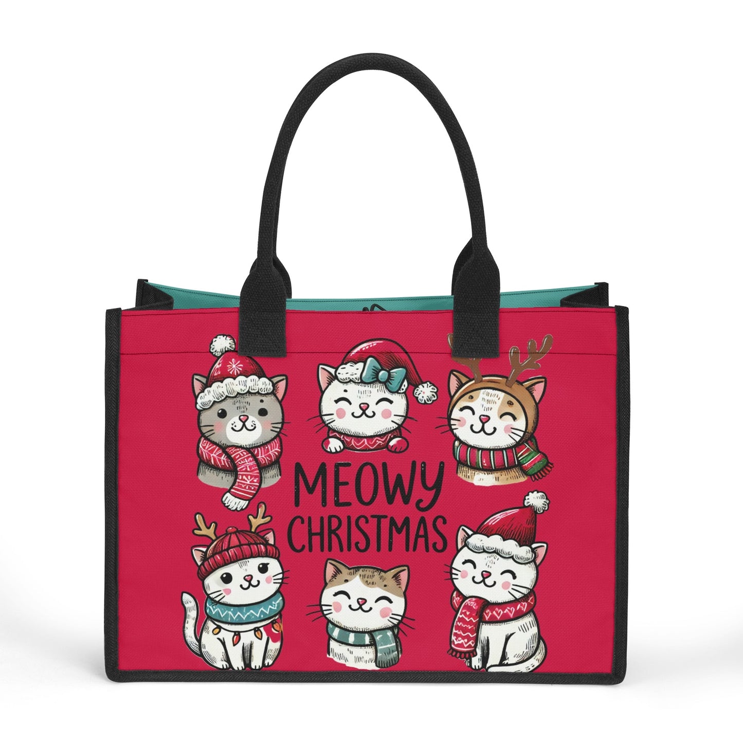 Meowy Christmas - Premium Canvas Tote Bag（3 layers - 2 Sizes to choose from）