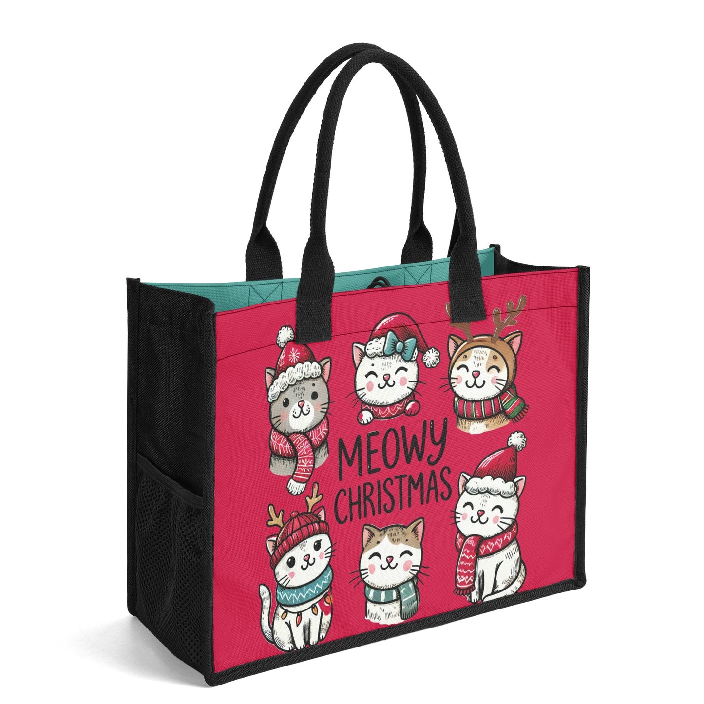 Meowy Christmas - Premium Canvas Tote Bag（3 layers - 2 Sizes to choose from）