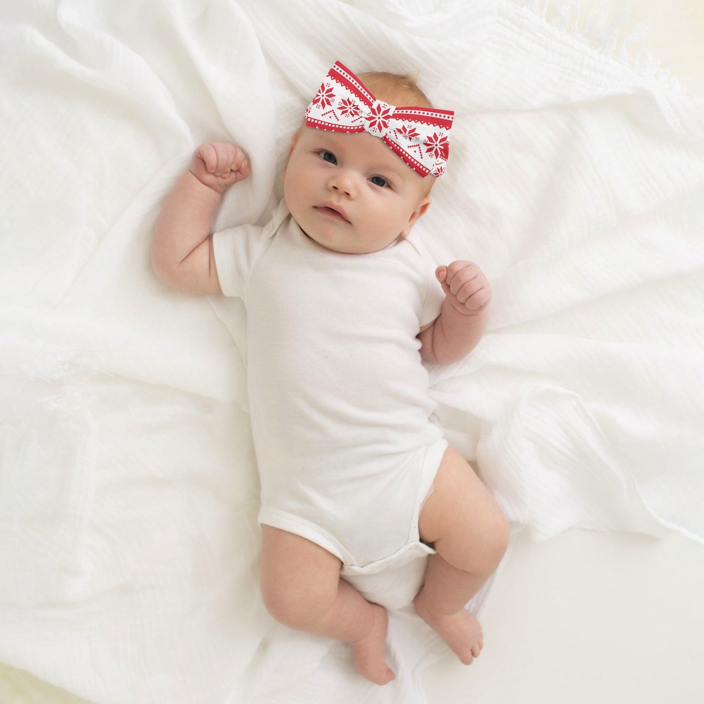 Unique Winter Themed Baby Bows Headband Hairband for Newborn Babies