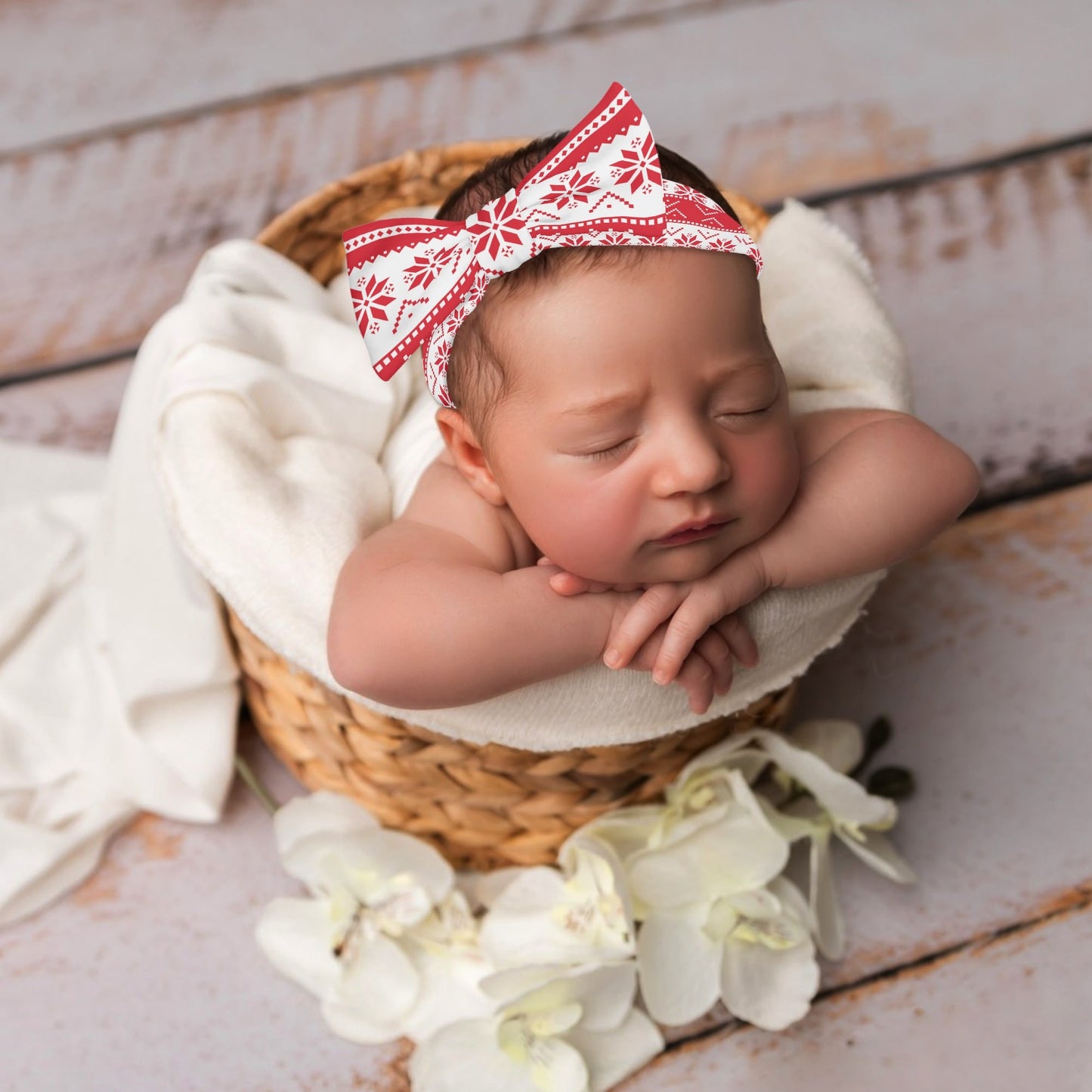 Unique Winter Themed Baby Bows Headband Hairband for Newborn Babies