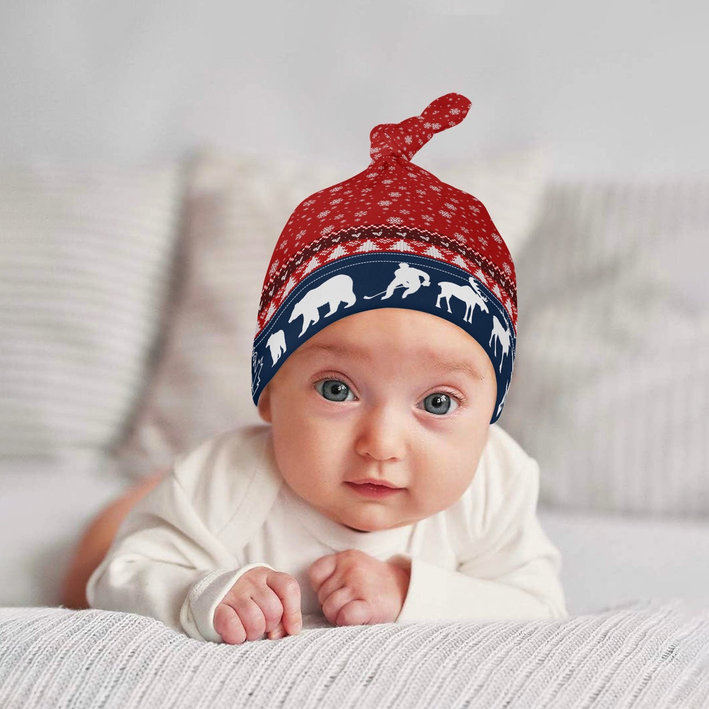 Unique Winter Themed Beanie Baby Hat Cap For Newborns 0-8 Months