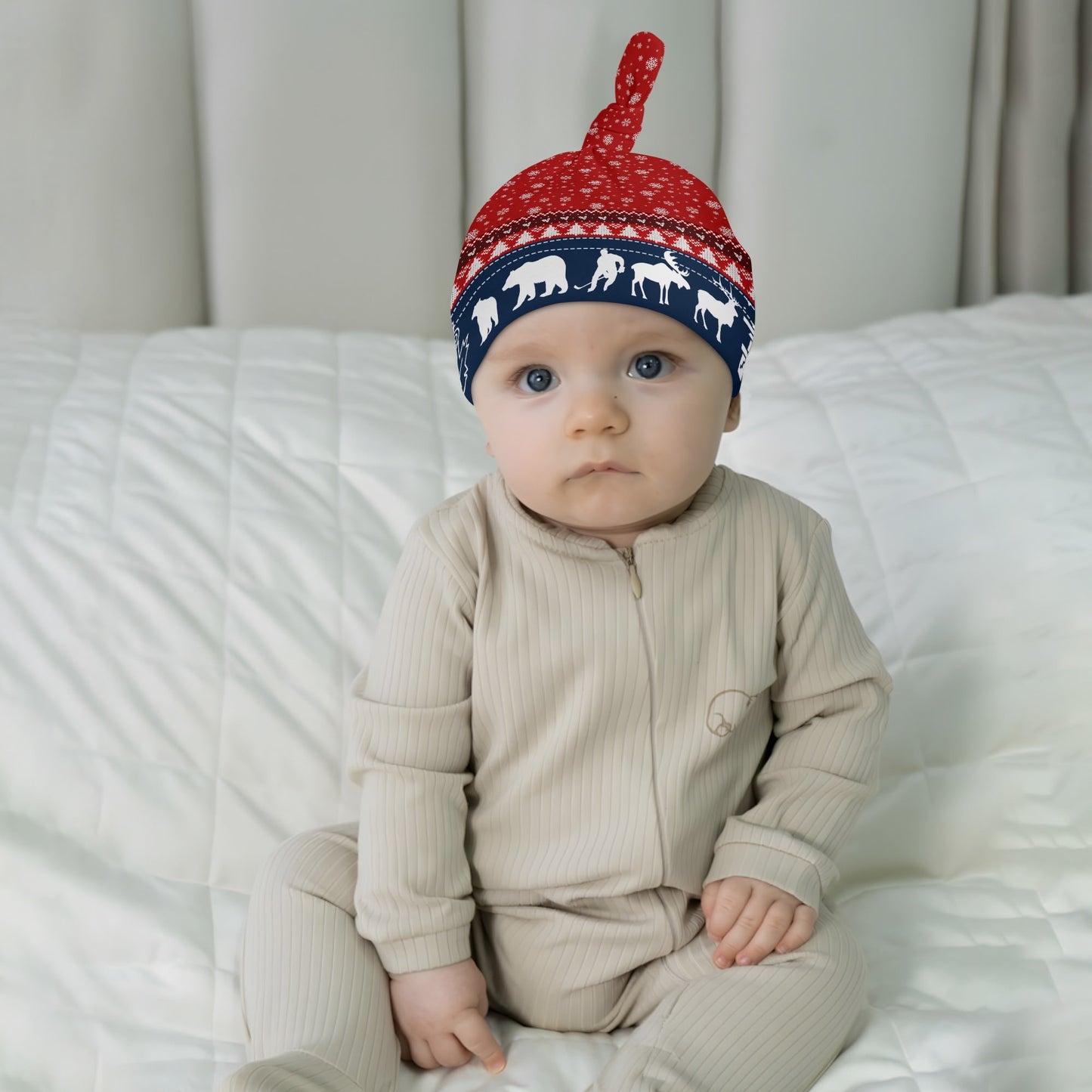 Unique Winter Themed Beanie Baby Hat Cap For Newborns 0-8 Months