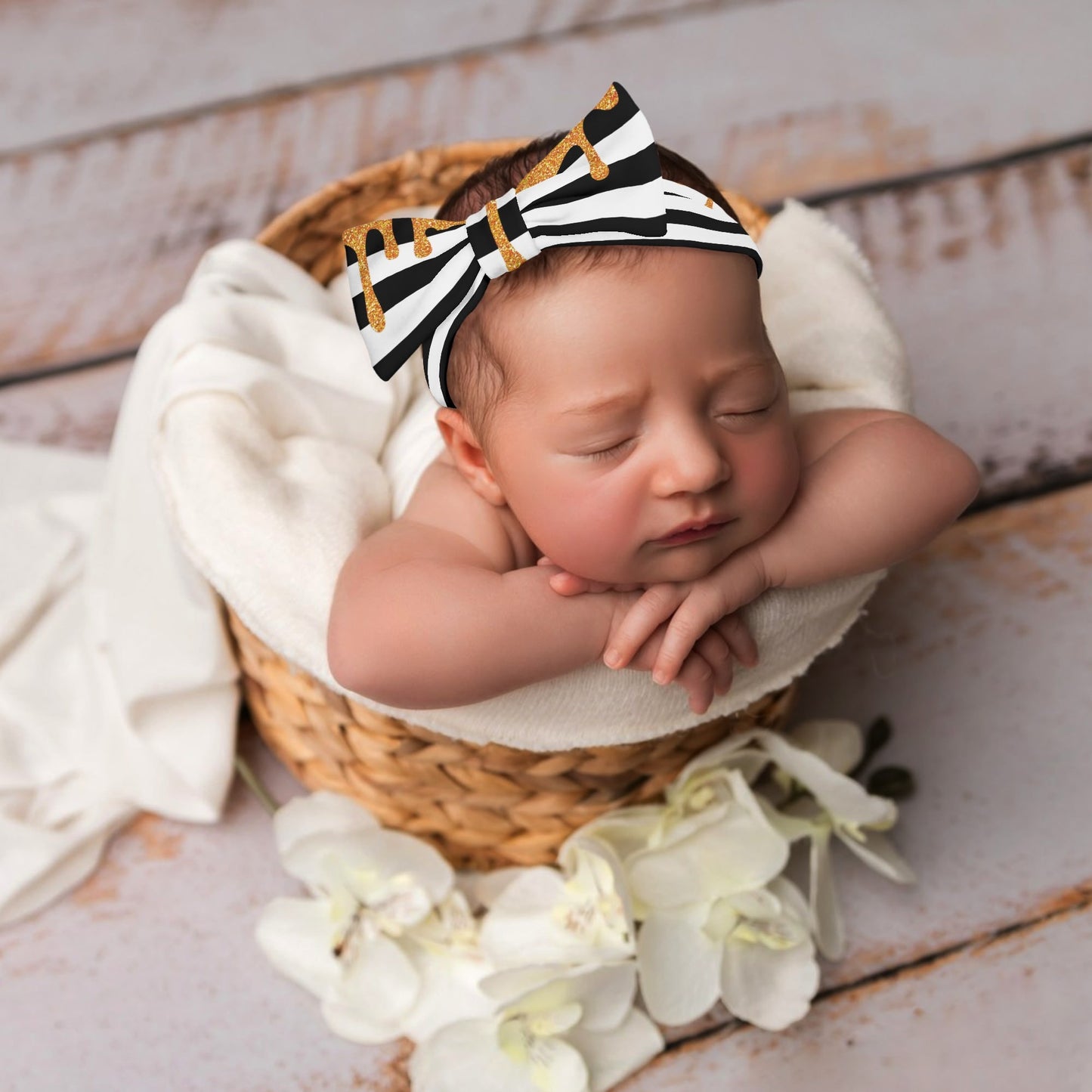 Halloween Glitter Slime - Bow Headband Hairband for Newborn Babies