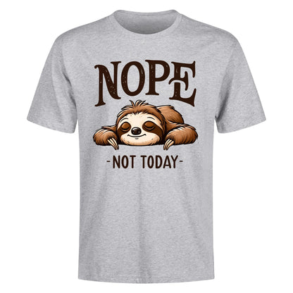 Sloth - Nope Not Today - Mens 100% Soft Cotton T-Shirt