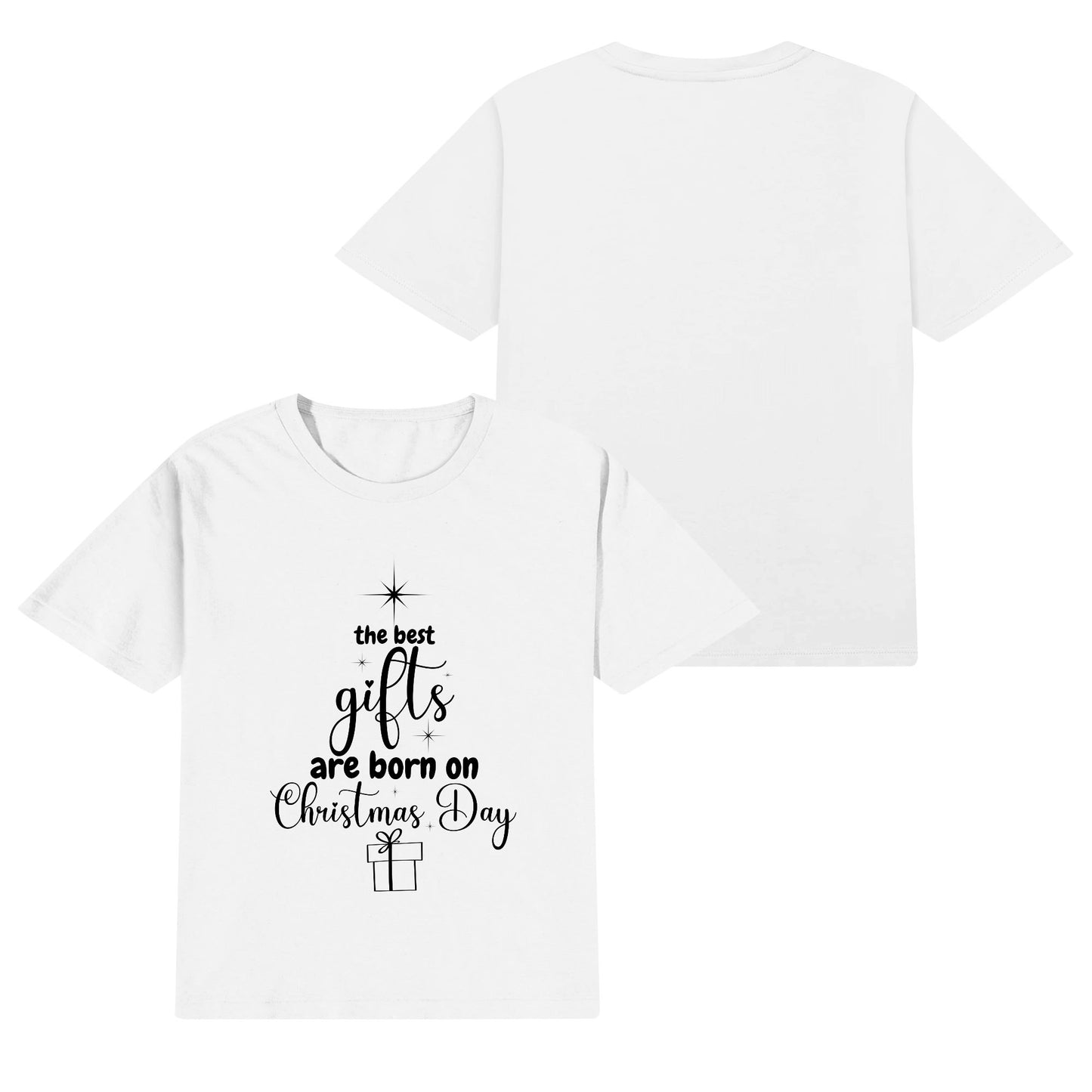 The Best Gifts Are Born On Christmas Day - Christmas Star - Kids 100% Soft Cotton T-Shirt