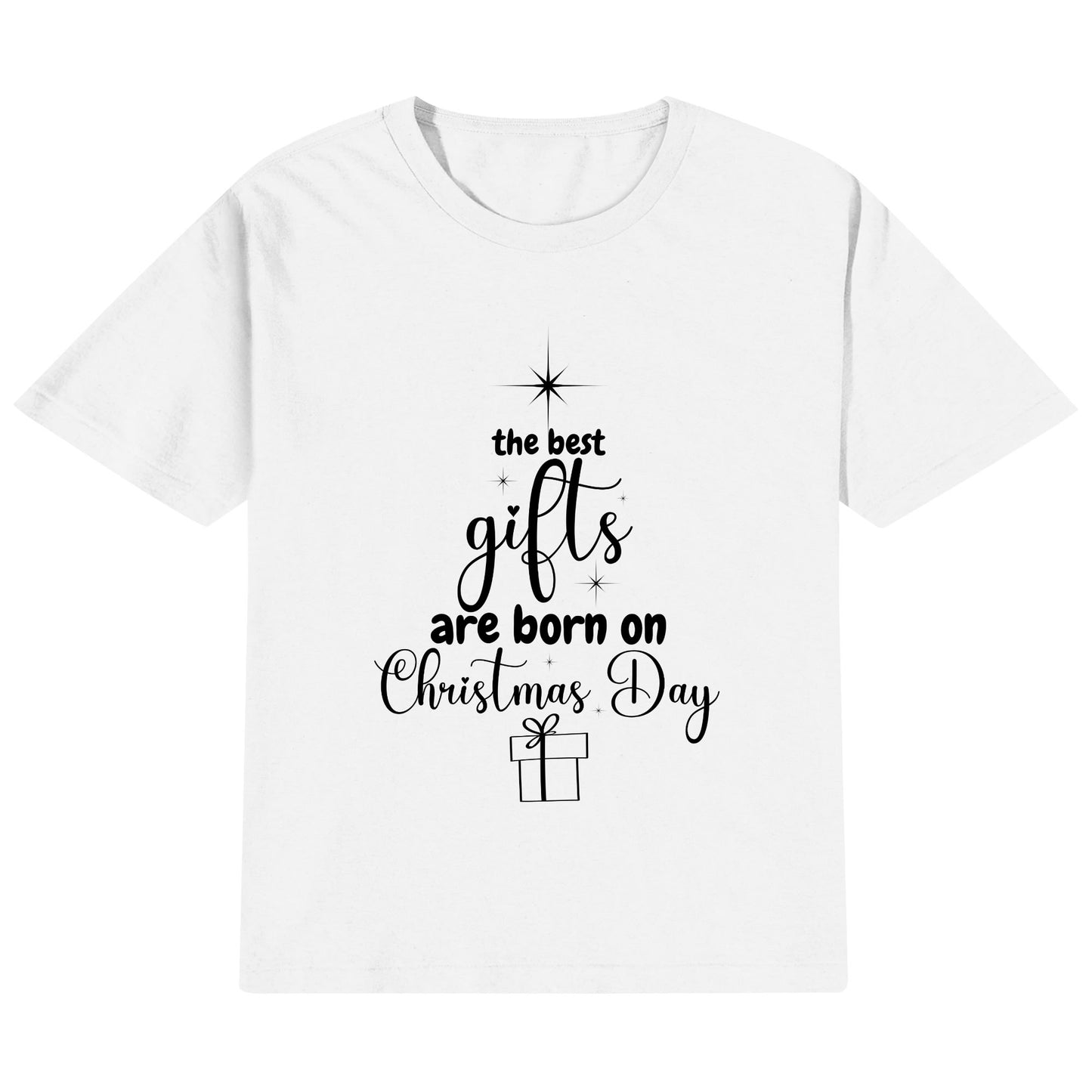 The Best Gifts Are Born On Christmas Day - Christmas Star - Kids 100% Soft Cotton T-Shirt