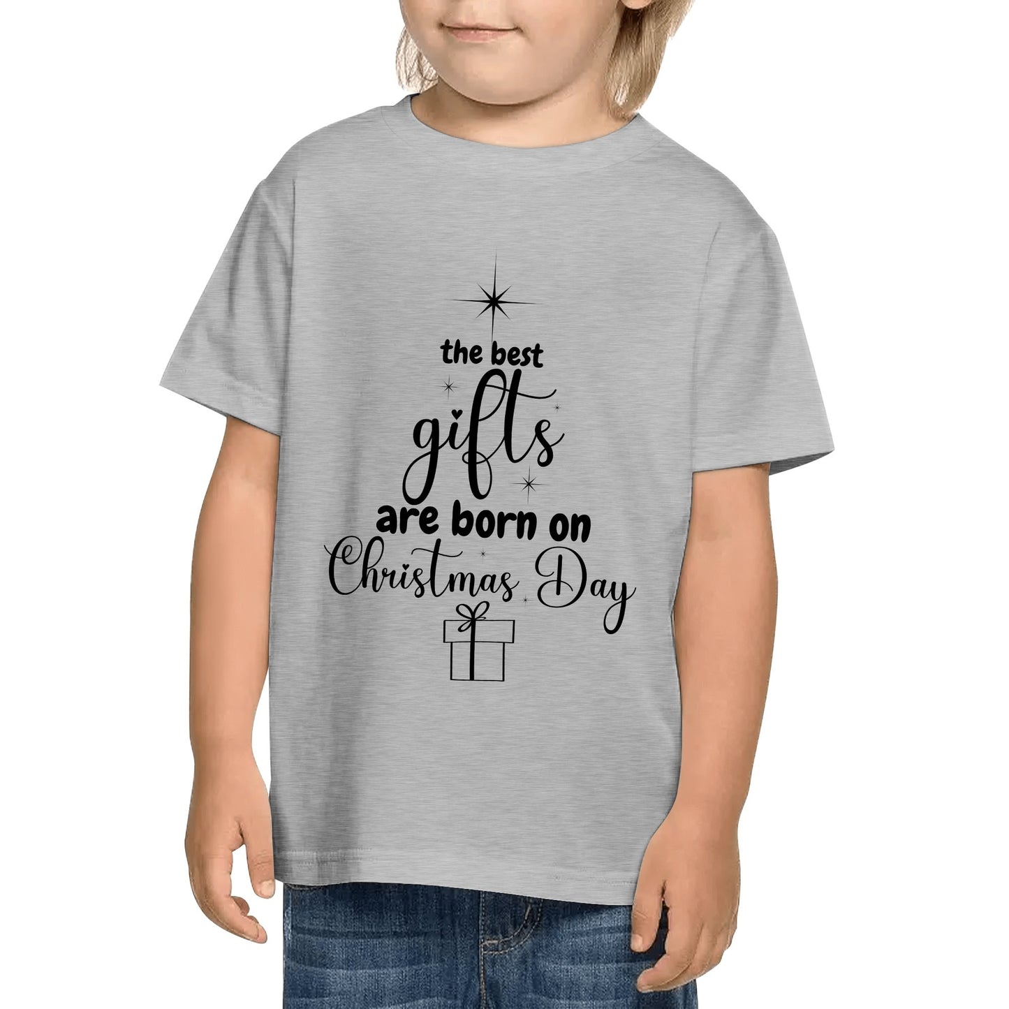 The Best Gifts Are Born On Christmas Day - Christmas Star - Kids 100% Soft Cotton T-Shirt