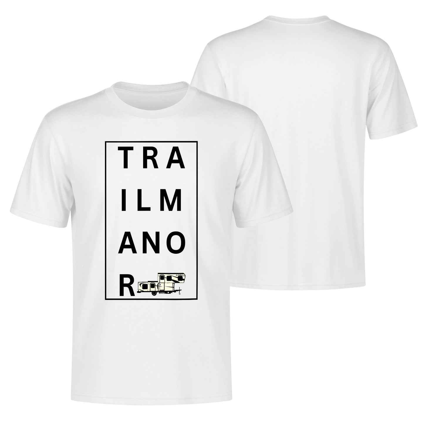 TRAILMANOR - Men's 100% Soft Cotton T-Shirt - Minimalistic Word Trend