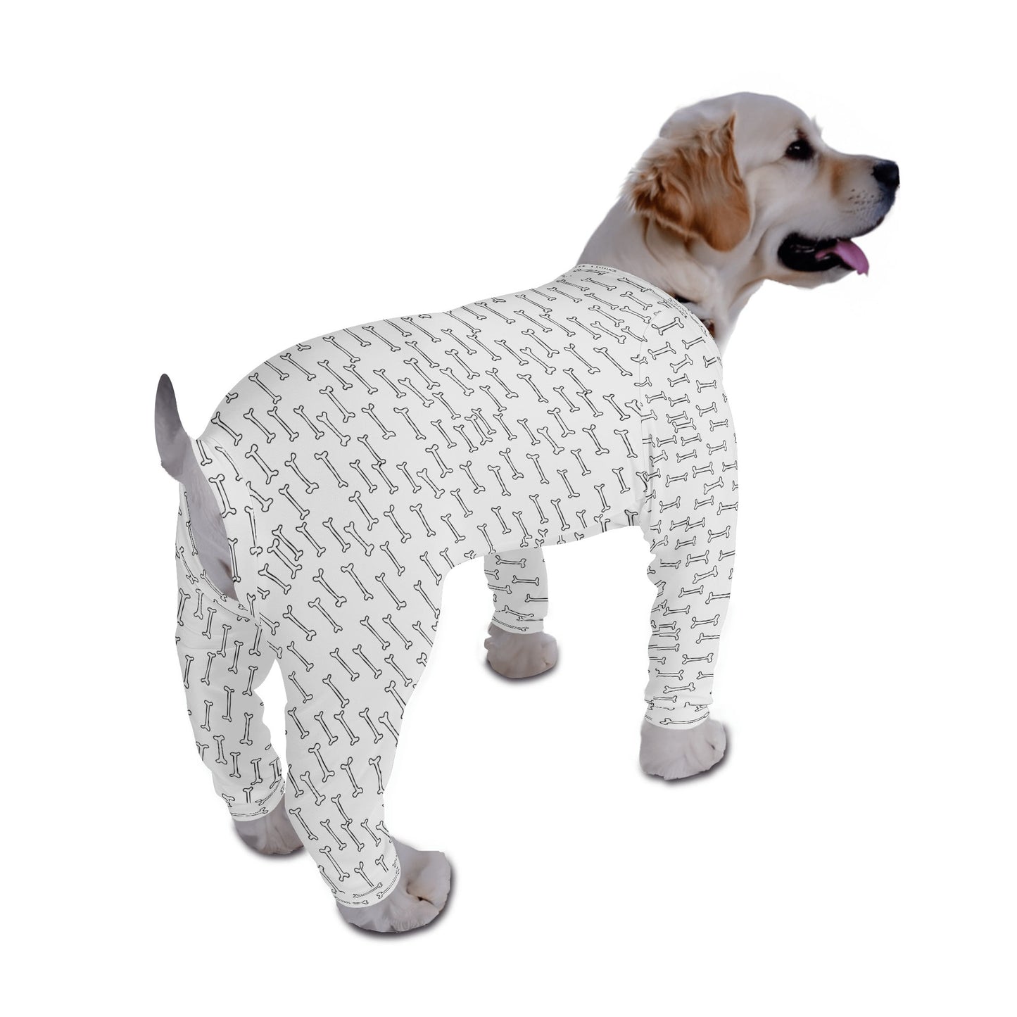 Minimalist Dog Pajamas – Cozy Pet Jammies with Stylish Bone Design