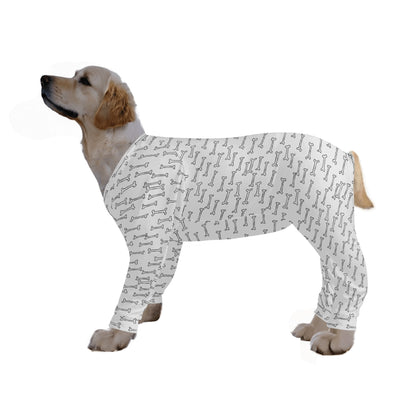 Minimalist Dog Pajamas – Cozy Pet Jammies with Stylish Bone Design