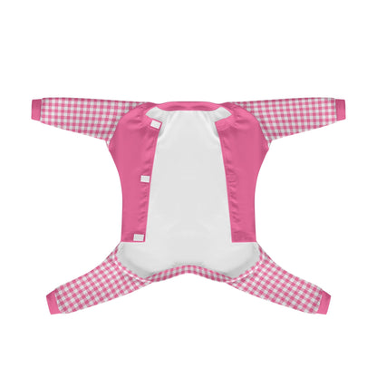 Gingham Plaid - Warm and Cozy Dog Pajamas – Stylish, Comfy Pet Clothes for Most Breeds