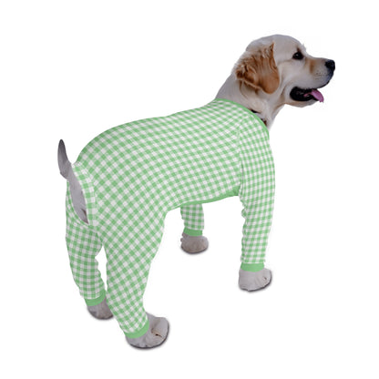 Gingham Plaid - Warm and Cozy Dog Pajamas – Stylish, Comfy Pet Clothes for Most Breeds