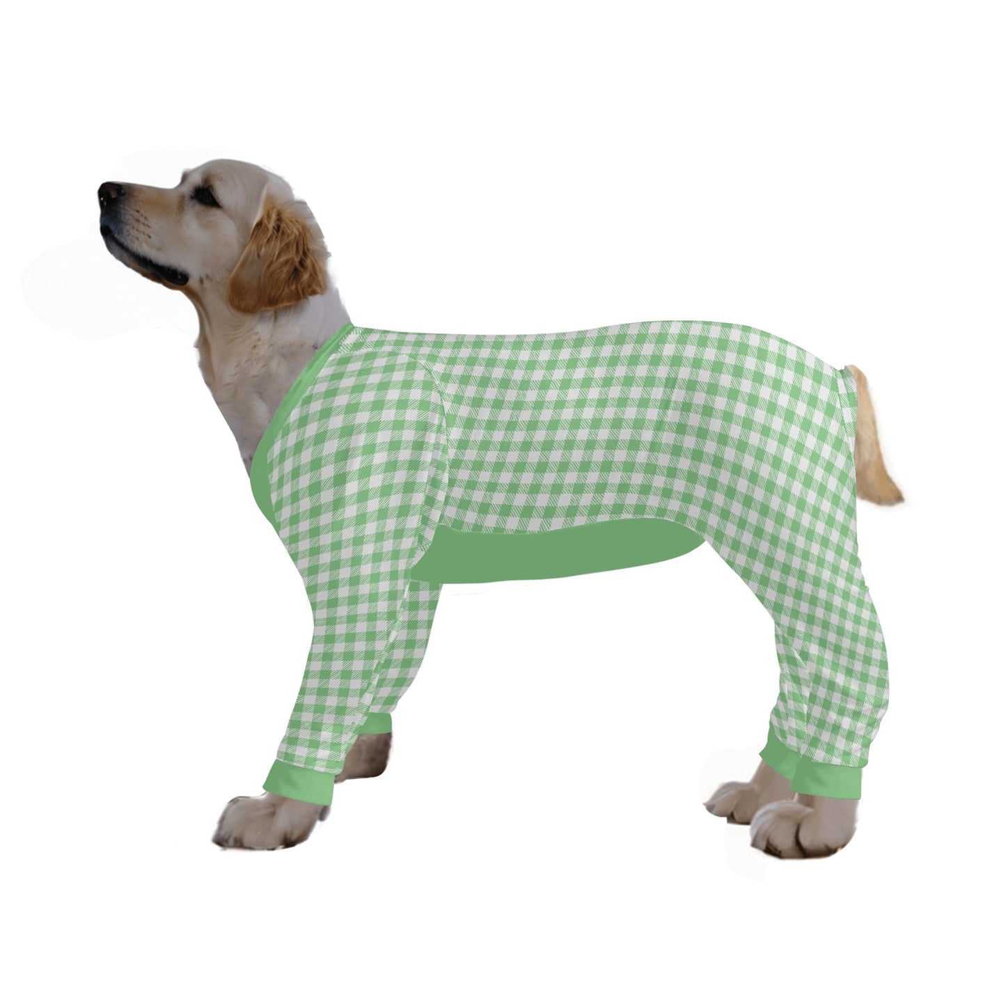 Gingham Plaid - Warm and Cozy Dog Pajamas – Stylish, Comfy Pet Clothes for Most Breeds