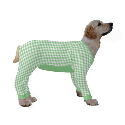 Gingham Plaid - Warm and Cozy Dog Pajamas – Stylish, Comfy Pet Clothes for Most Breeds