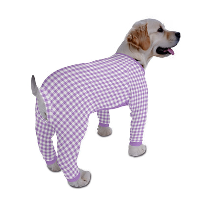 Gingham Plaid - Warm and Cozy Dog Pajamas – Stylish, Comfy Pet Clothes for Most Breeds