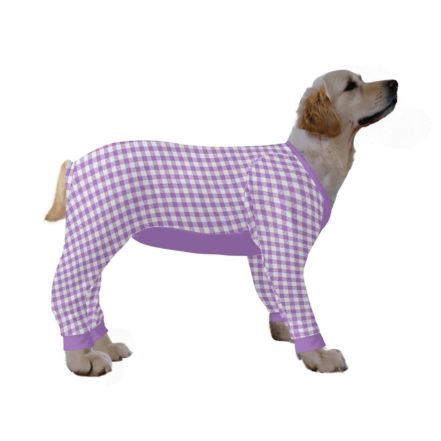 Gingham Plaid - Warm and Cozy Dog Pajamas – Stylish, Comfy Pet Clothes for Most Breeds