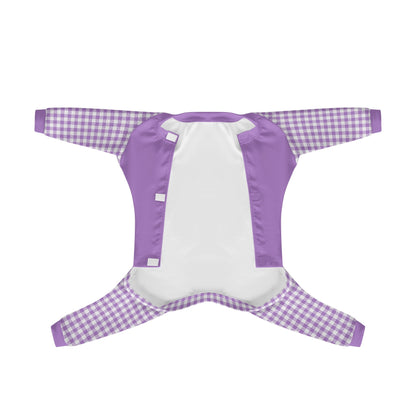 Gingham Plaid - Warm and Cozy Dog Pajamas – Stylish, Comfy Pet Clothes for Most Breeds