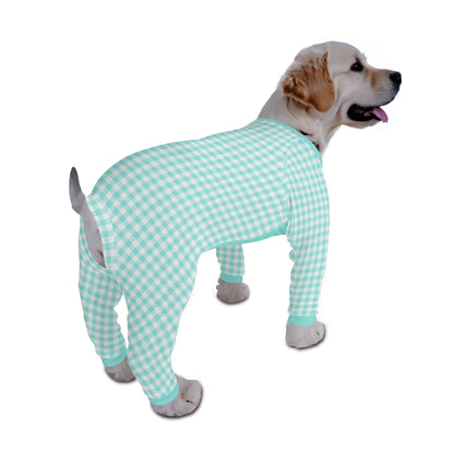 Gingham Plaid - Warm and Cozy Dog Pajamas – Stylish, Comfy Pet Clothes for Most Breeds