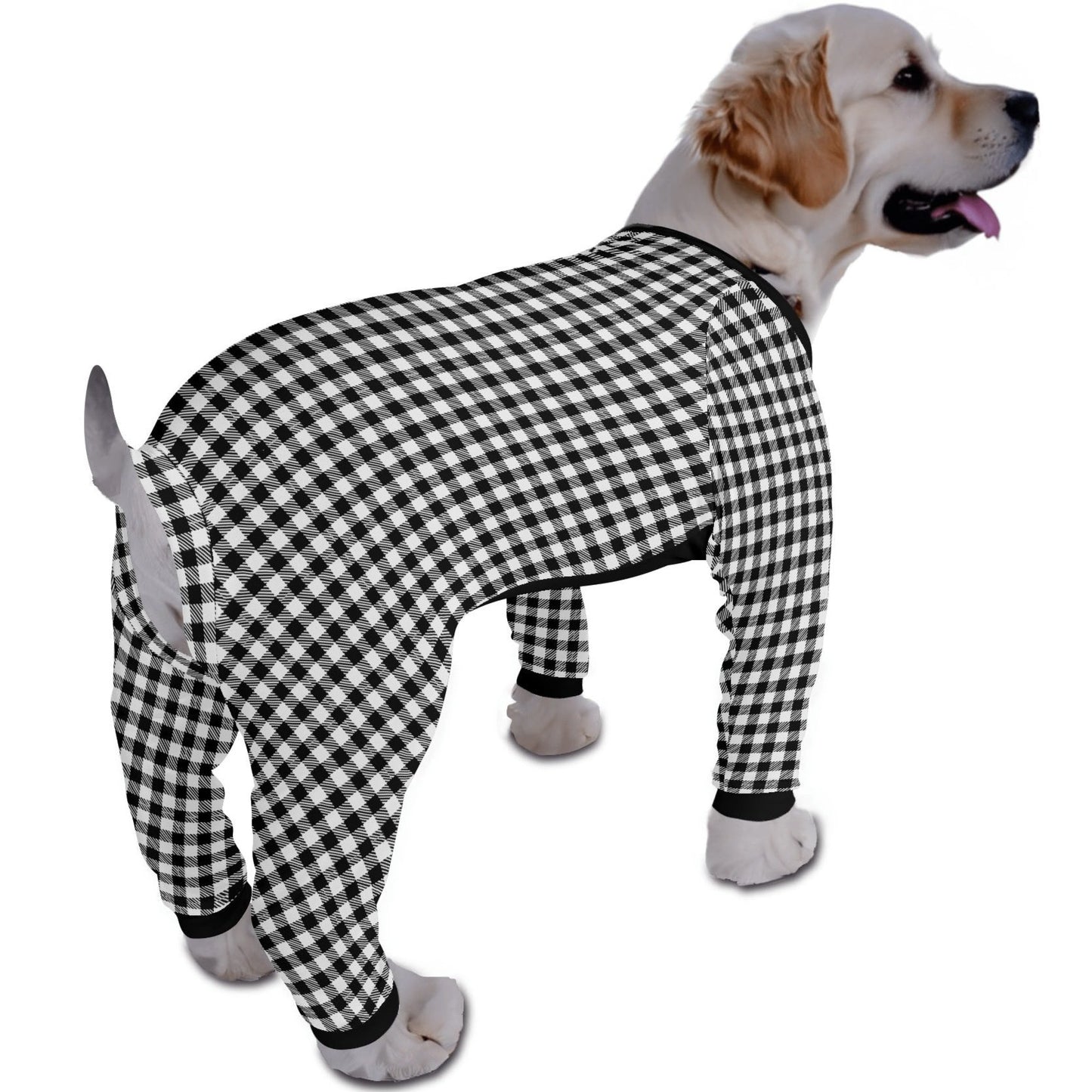 Gingham Plaid - Warm and Cozy Dog Pajamas – Stylish, Comfy Pet Clothes for Most Breeds