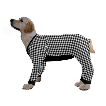 Gingham Plaid - Warm and Cozy Dog Pajamas – Stylish, Comfy Pet Clothes for Most Breeds