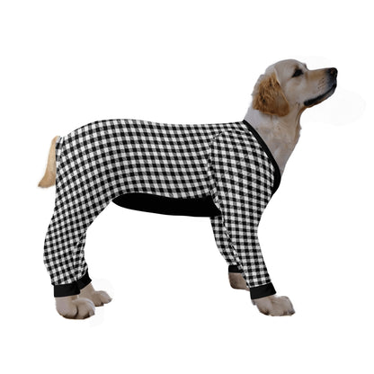 Gingham Plaid - Warm and Cozy Dog Pajamas – Stylish, Comfy Pet Clothes for Most Breeds