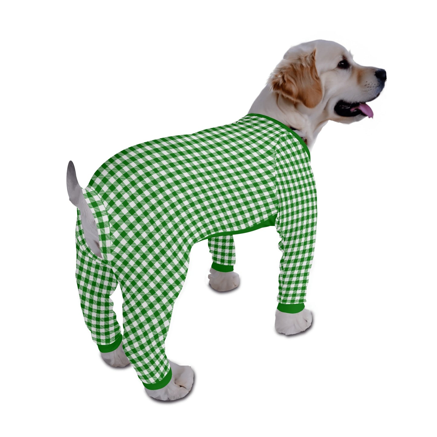 Gingham Plaid - Warm and Cozy Dog Pajamas – Stylish, Comfy Pet Clothes for Most Breeds