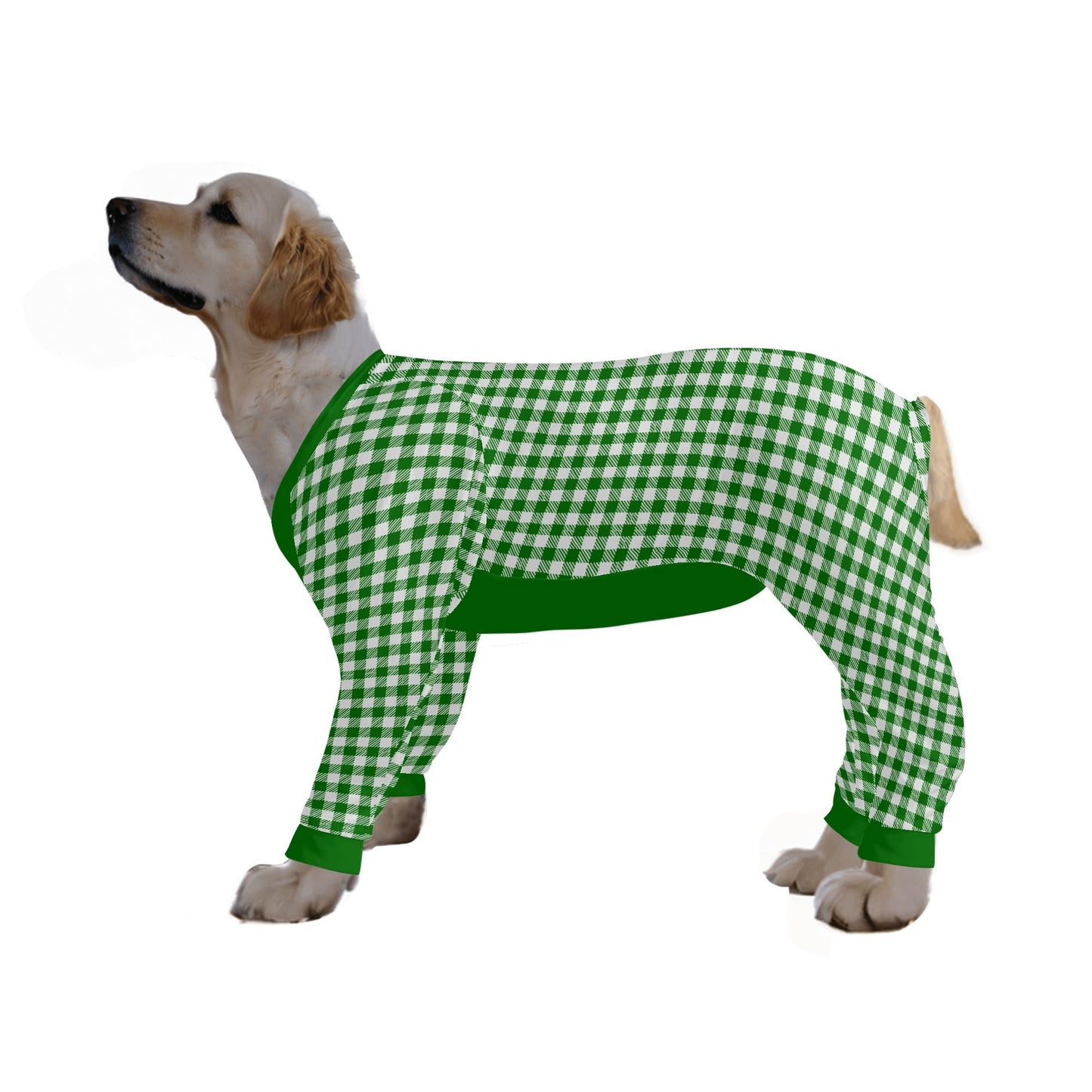 Gingham Plaid - Warm and Cozy Dog Pajamas – Stylish, Comfy Pet Clothes for Most Breeds