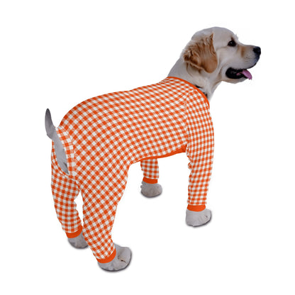 Gingham Plaid - Warm and Cozy Dog Pajamas – Stylish, Comfy Pet Clothes for Most Breeds