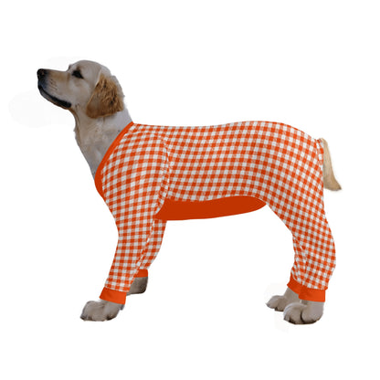 Gingham Plaid - Warm and Cozy Dog Pajamas – Stylish, Comfy Pet Clothes for Most Breeds