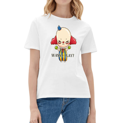 Wanna Play? Womens 100% Soft Cotton T-Shirt