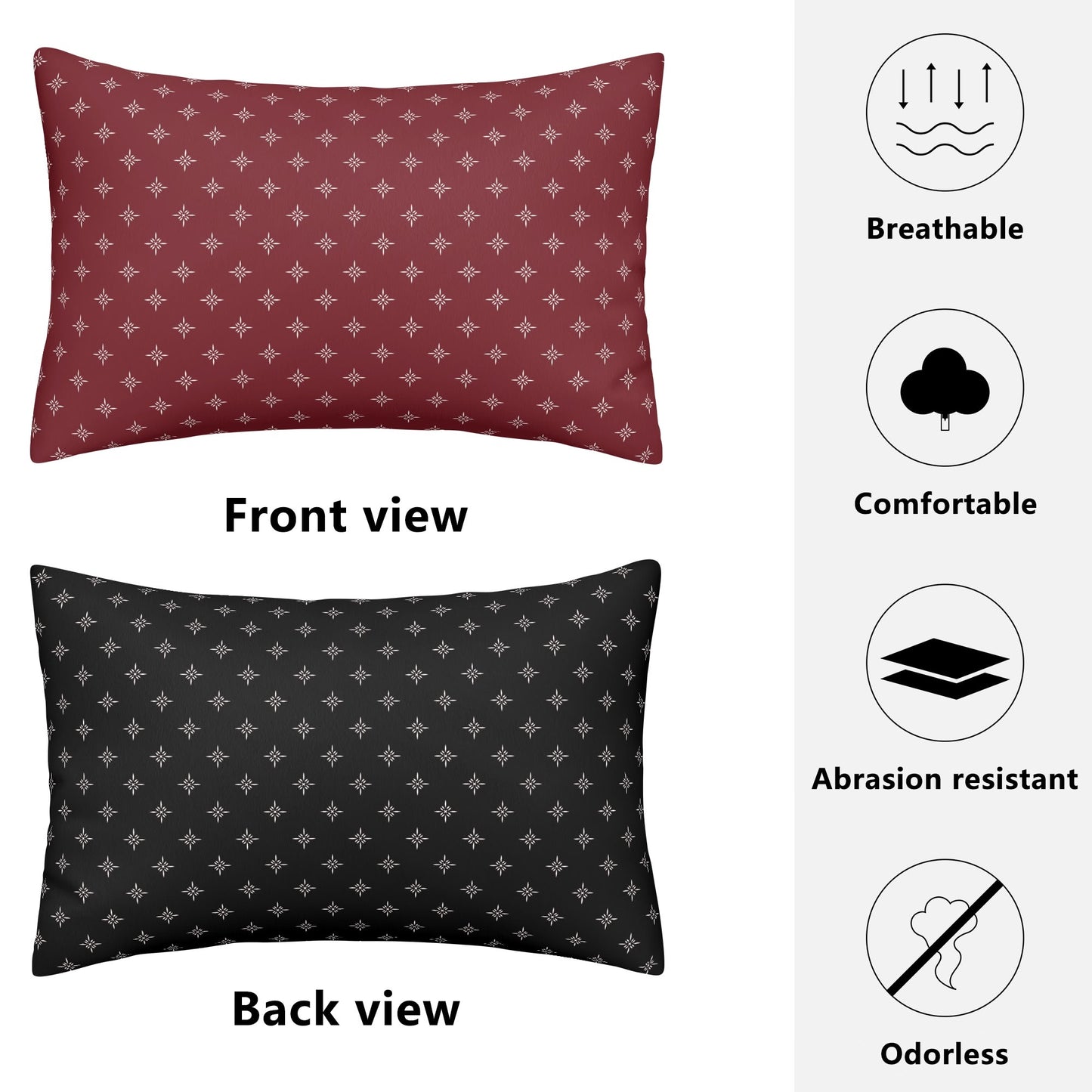 Christmas Stars - Soft Polyester Fleece Rectangular Pillowcase – Stylish, Comfortable, and Durable