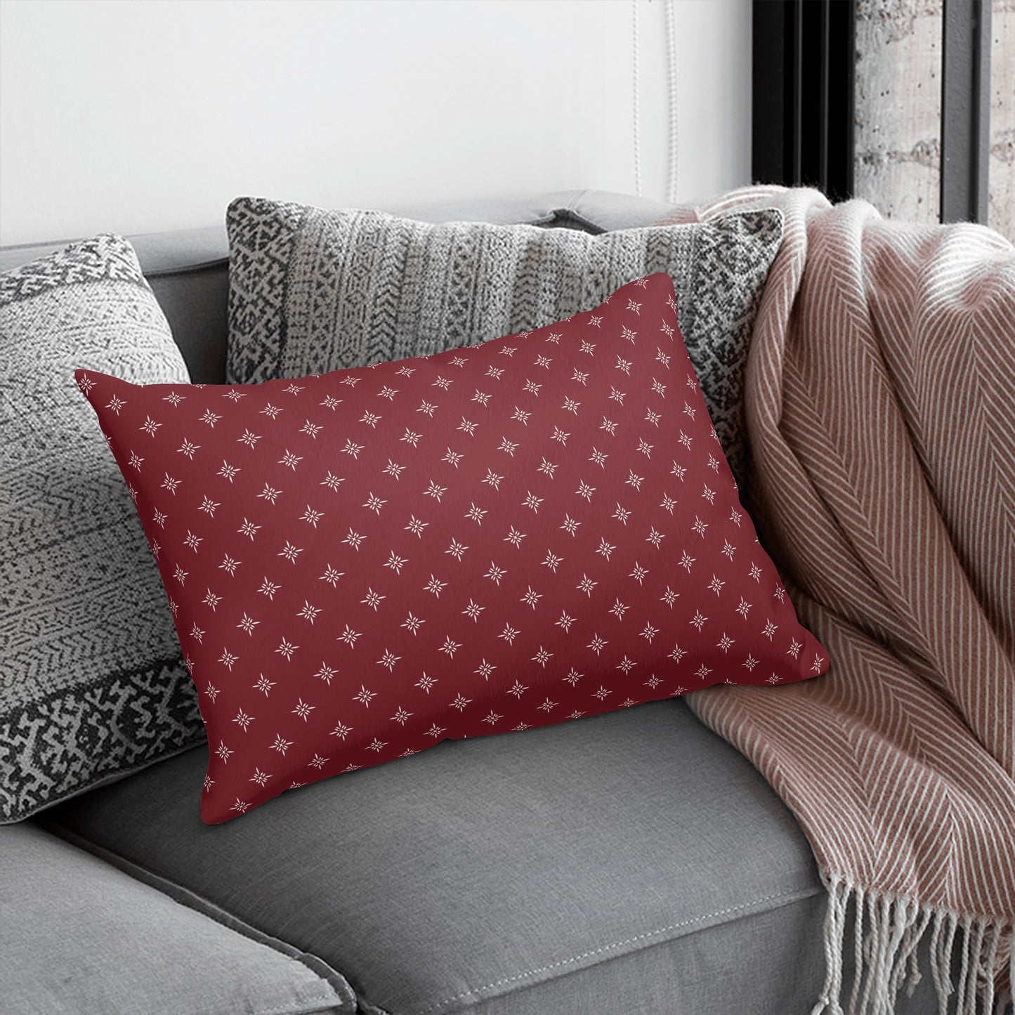 Christmas Stars - Soft Polyester Fleece Rectangular Pillowcase – Stylish, Comfortable, and Durable