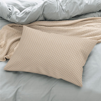 White Polka Dots - Soft Polyester Fleece Rectangular Pillowcase – Stylish, Comfortable, and Durable