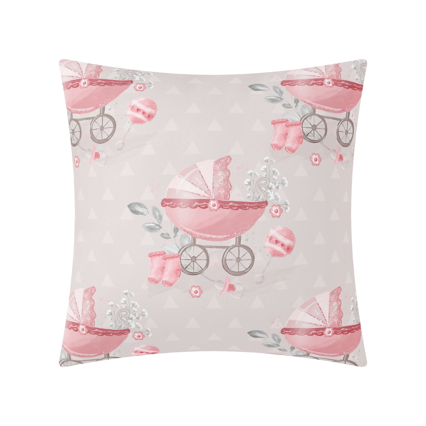 Baby Girl Nursery Fleece Pillow Case – (18x18 In)