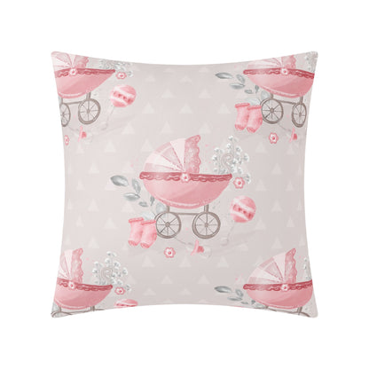 Baby Girl Nursery Fleece Pillow Case – (18x18 In)