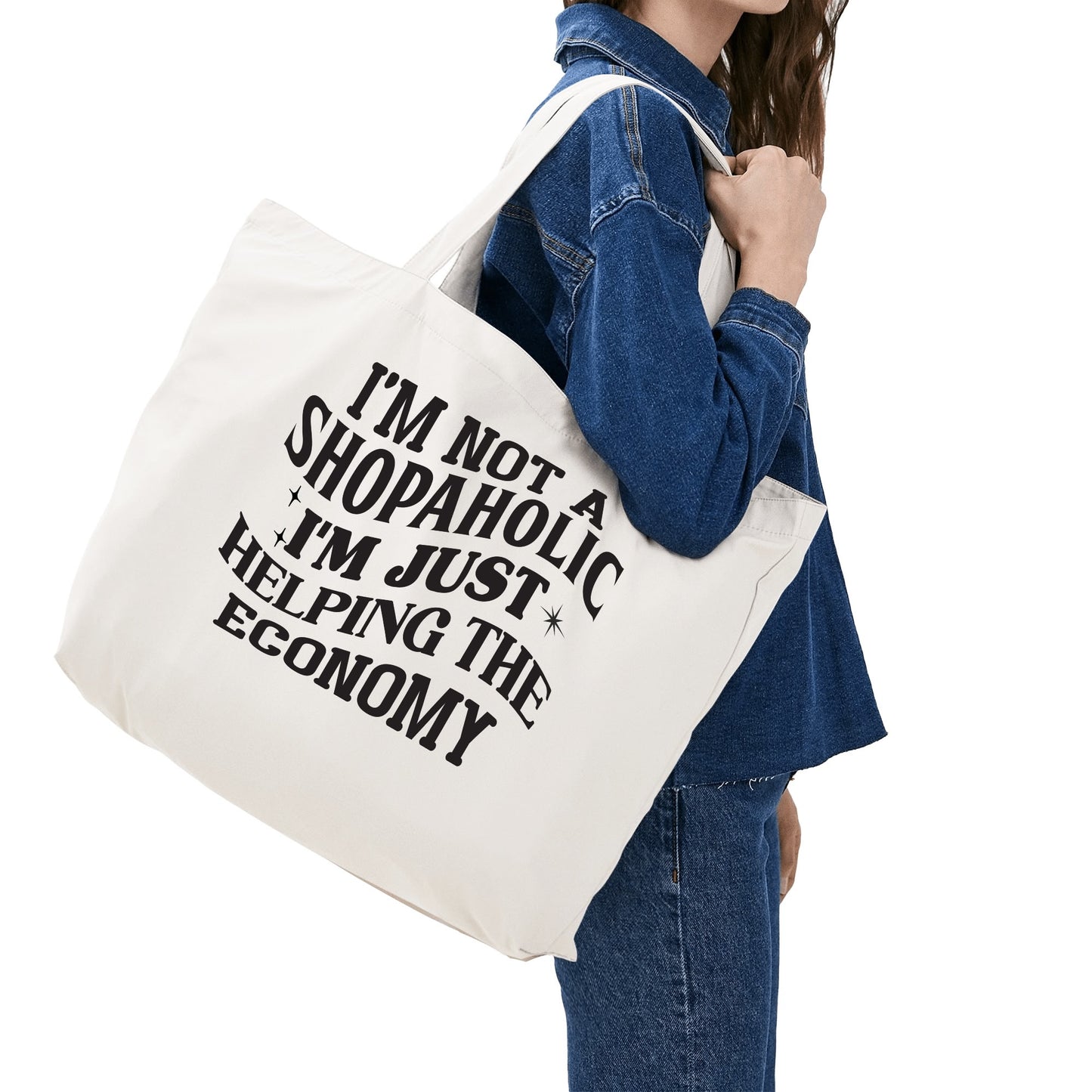 Funny 100% Cotton Tote Bag (Single-sided Print)