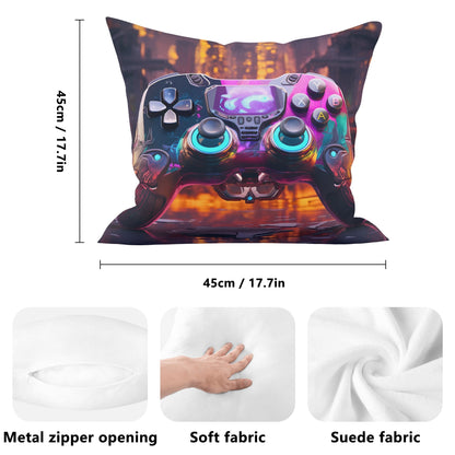 Gamer Fleece Pillow Case – (18x18 In)