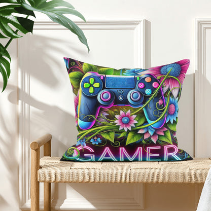 Gamer Fleece Pillow Case – (18x18 In)