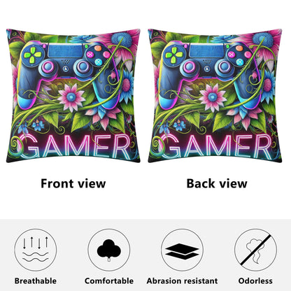 Gamer Fleece Pillow Case – (18x18 In)