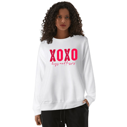 XOXO Hugs & Kisses - Unisex 100% Soft Cotton Valentines Day Sweatshirt