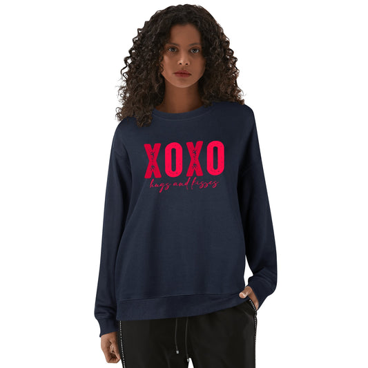 XOXO Hugs & Kisses - Unisex 100% Soft Cotton Valentines Day Sweatshirt