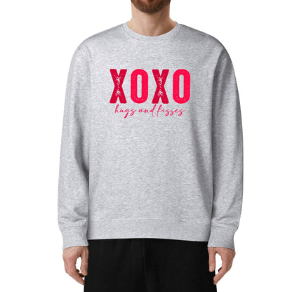 XOXO Hugs & Kisses - Unisex 100% Soft Cotton Valentines Day Sweatshirt