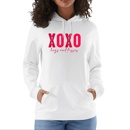 XOXO Hugs & Kisses - 100% Soft Cotton UNISEX Hoodie - Love & Valentines Day